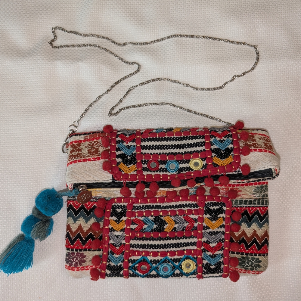 NWOT! A&B (America & Beyond) Colorful Boho Styled Women's Crossbody Bag